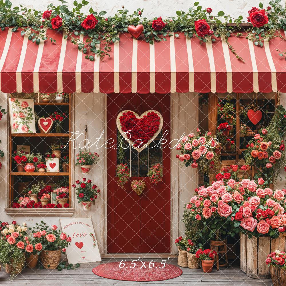 PROMO Kate Saint Valentin Boutique de fleurs Romantique Toile de fond conçue par Emetselch - Kate Backdrop FR