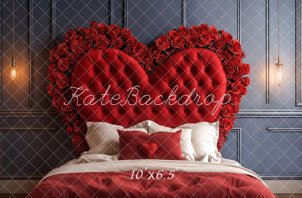 Kate Tête de lit Romantique Rouge Cœur Toile de fond conçue par Emetselch - Kate Backdrop FR