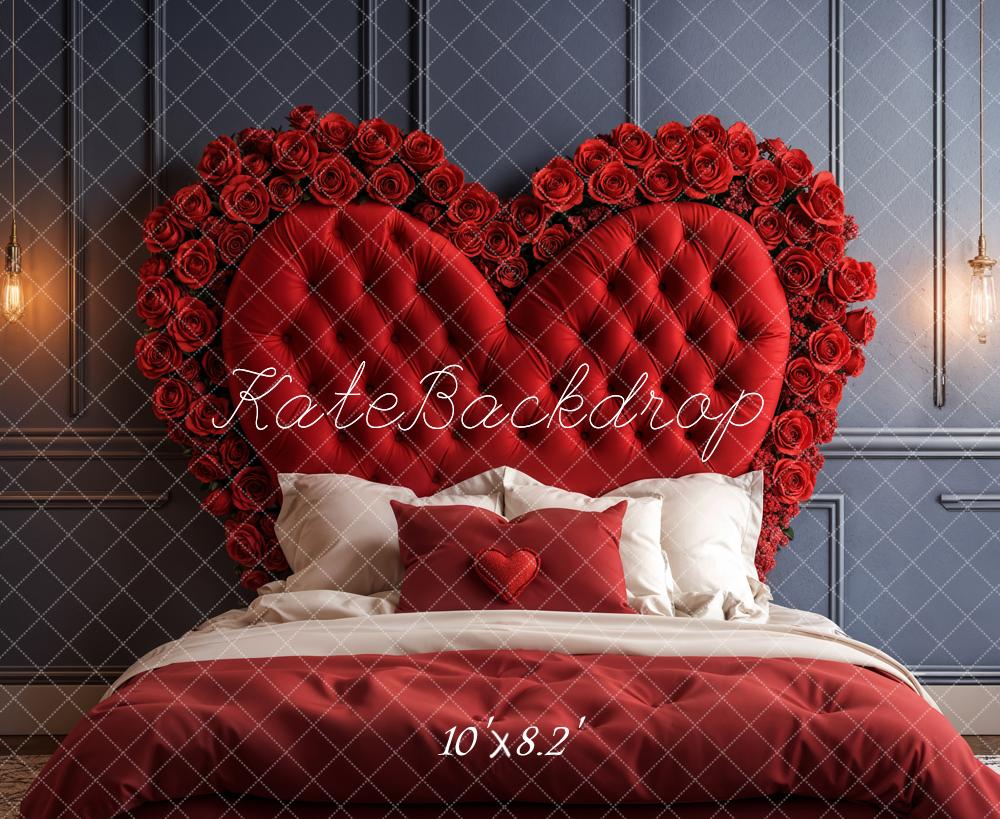 Kate Tête de lit Romantique Rouge Cœur Toile de fond conçue par Emetselch - Kate Backdrop FR