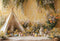 PROMO Kate Pâques Lapin Tente Œufs Fleurs Toile de fond conçue par Emetselch - Kate Backdrop FR