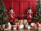 Kate Mur Rouge Noël Casse-Noisette Cadeaux Toile de fond conçue par Patty Robert - Kate Backdrop FR