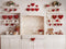 Kate Saint-Valentin Cuisine Armoires Mur de briques Toile de fond conçue par Emetselch - Kate Backdrop FR
