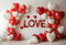 Kate Saint Valentin Cœur Ballons LOVE Rouge Toile de fond conçue par Emetselch - Kate Backdrop FR