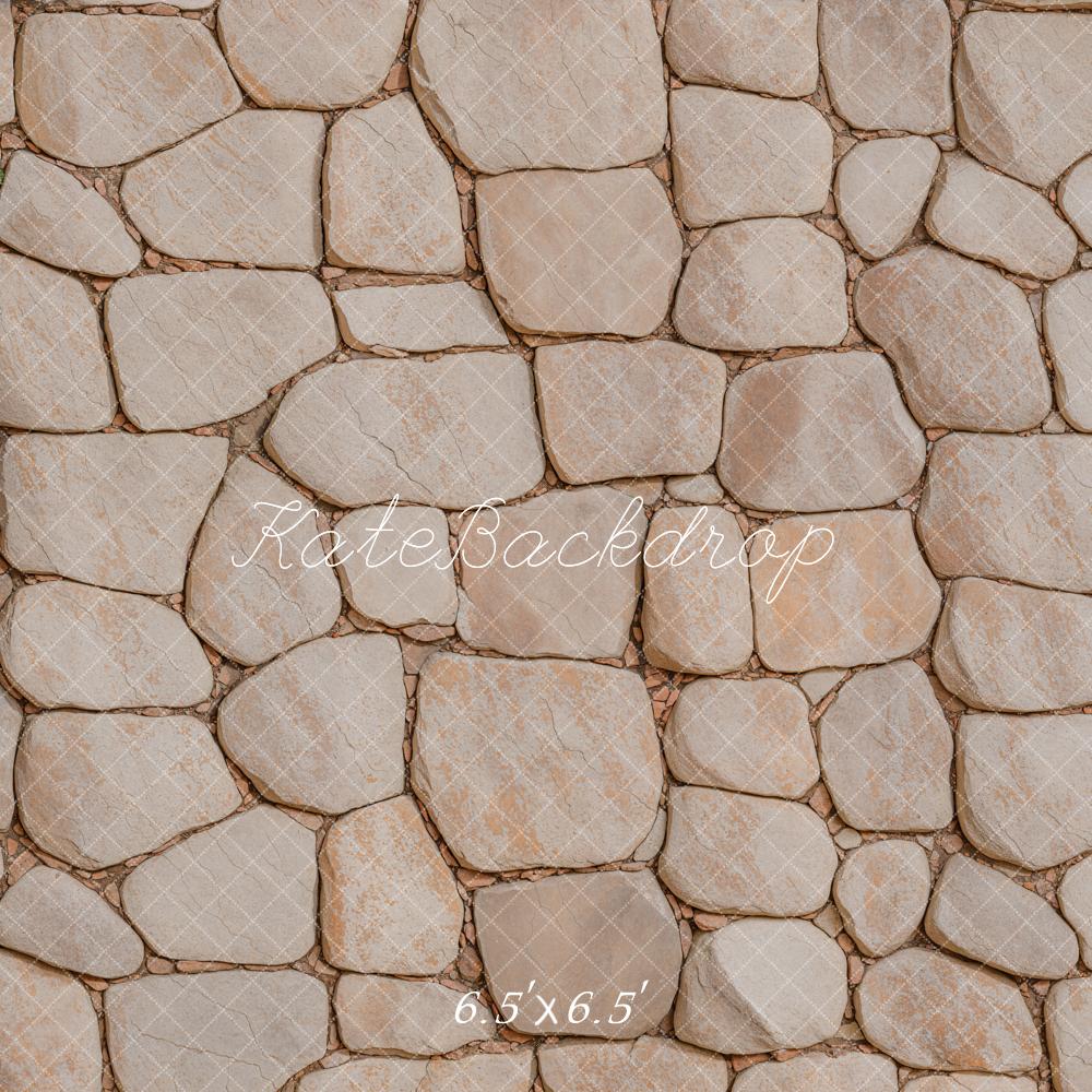 Kate Pierre Pavé Beige Sol Toile de fond conçue par Emetselch - Kate Backdrop FR