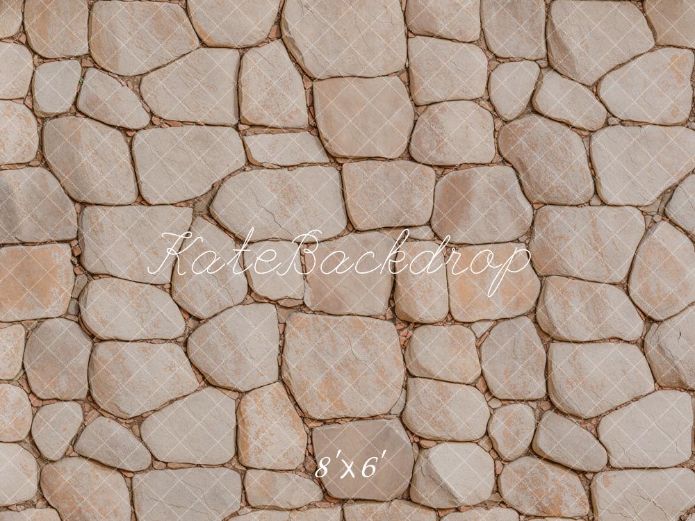 Kate Pierre Pavé Beige Sol Toile de fond conçue par Emetselch - Kate Backdrop FR