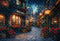 Kate Saint Valentin Nuit Romantique Village Toile de fond conçue par Emetselch - Kate Backdrop FR