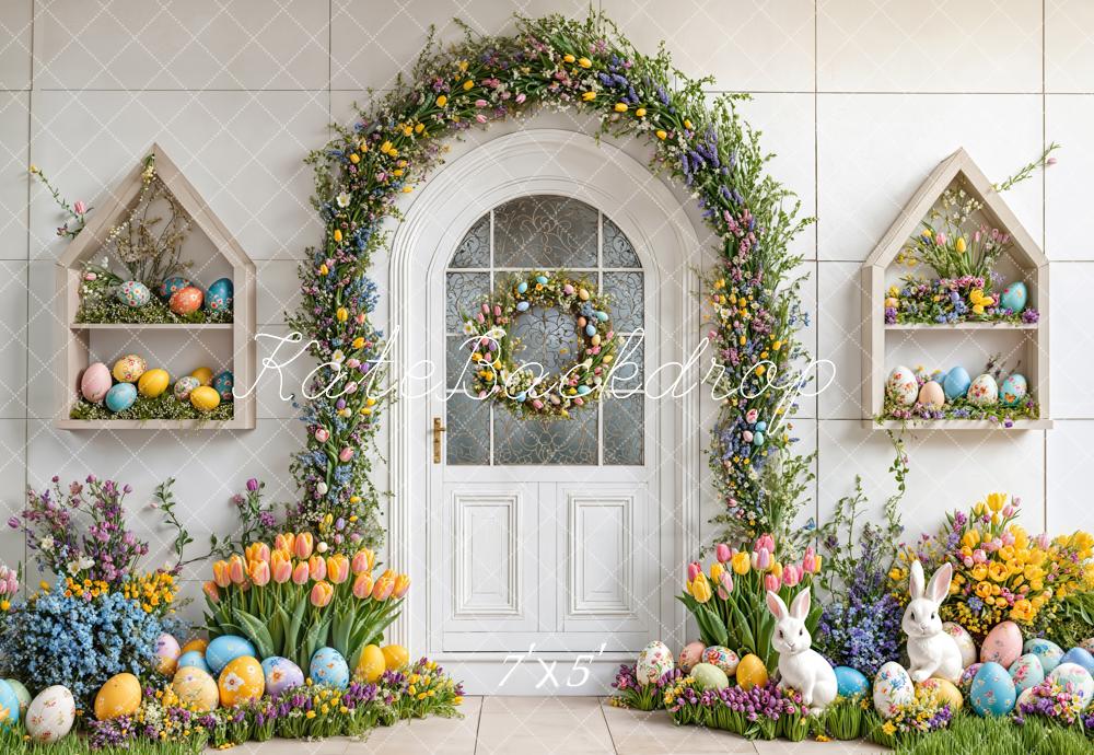 Kate Pâques Lapin Fleurs Arche Porte Toile de fond conçue par Emetselch - Kate Backdrop FR