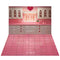 Kate Saint Valentin Barbie Rose Cuisine Toile de fond+Rose Carrelage Sol Toile de fond - Kate Backdrop FR