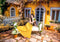 Kate Printemps Jaune Fleurs Maison Porte Ensemble de chambre - Kate Backdrop FR