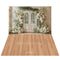 Kate Printemps Mariage Fleurs Porte Toile de fond+Brun clair Beige Plancher en Bois Sol Toile de fond - Kate Backdrop FR