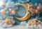 Kate Lune Étoiles Ballons Fleurs Ciel Enfant Toile de fond conçue par Emetselch - Kate Backdrop FR
