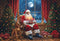 Kate Sapin de Noël Père Noël Fenêtre Toile de fond conçue par Emetselch - Kate Backdrop FR