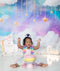 Kate Cake smash Rêveur Nuages Étoiles Ciel Toile de fond conçue par Emetselch - Kate Backdrop FR