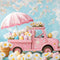 Kate Pâques Camion Fleurs Œufs Parapluie Toile de fond conçue par Emetselch - Kate Backdrop FR