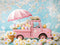 Kate Pâques Camion Fleurs Œufs Parapluie Toile de fond conçue par Emetselch - Kate Backdrop FR