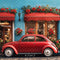 Kate Saint Valentin Voiture Roses Café Toile de fond conçue par Emetselch - Kate Backdrop FR