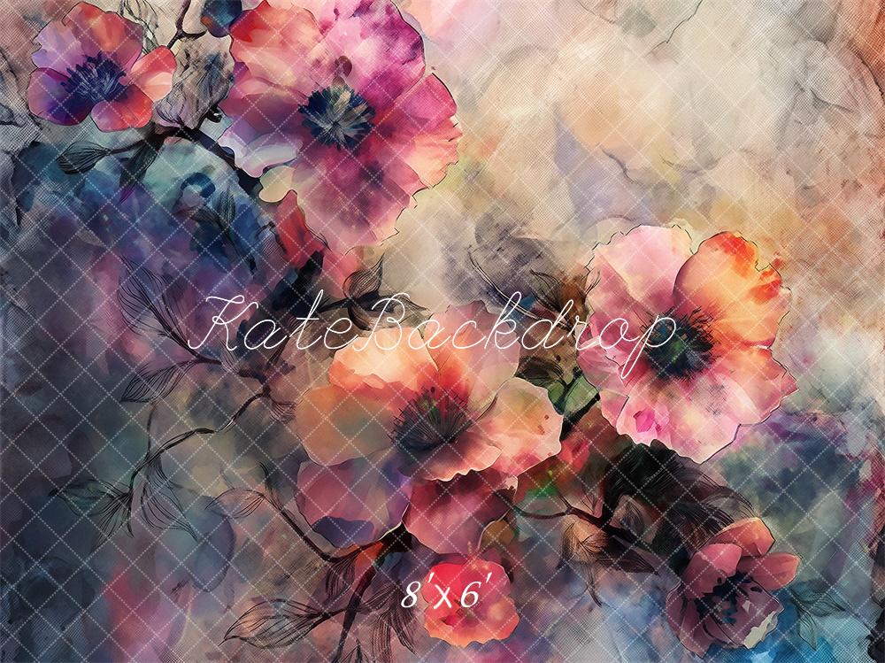 Kate Fleurs Beaux-arts Portrait Classique Toile de fond conçue par Kerry Anderson - Kate Backdrop FR