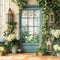 Kate Printemps Fleur Fenêtre Porte Hortensias Toile de fond conçue par Emetselch - Kate Backdrop FR