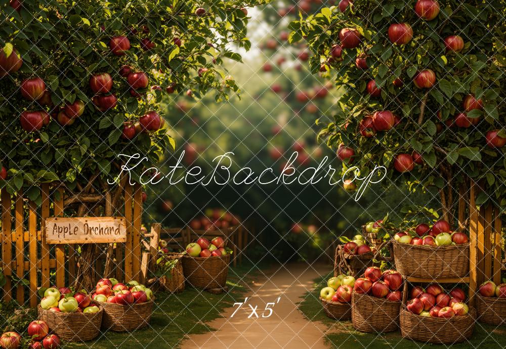 Kate Automne Verger de pommes Chemin Toile de fond conçue par Emetselch - Kate Backdrop FR