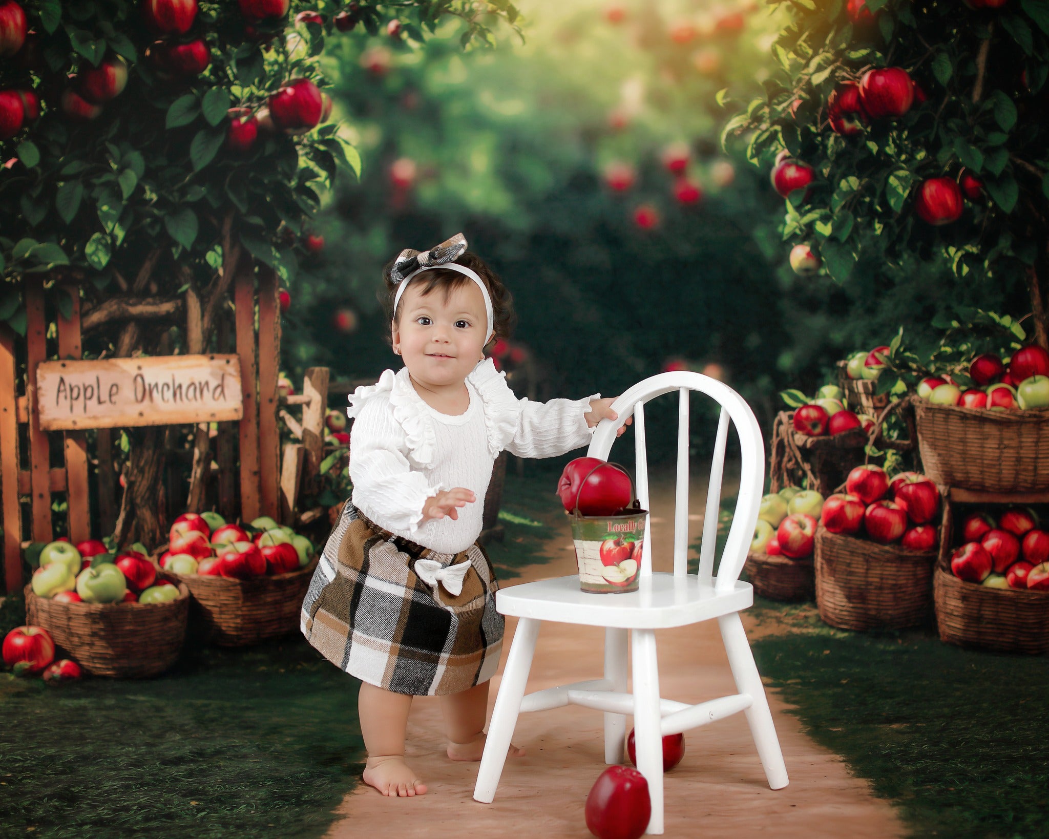Kate Automne Verger de pommes Chemin Toile de fond conçue par Emetselch - Kate Backdrop FR