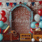 Kate Baseball Ballon Mur de briques Cake Smash Toile de fond conçue par Mini MakeBelieve - Kate Backdrop FR