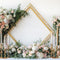 Kate Bohème Cadre Fleurs Mariage Bougies Toile de fond conçue par Mini MakeBelieve - Kate Backdrop FR