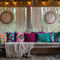 Kate Macramé Boho Banc Oreillers Terrasse Toile de fond conçue par Mini MakeBelieve - Kate Backdrop FR