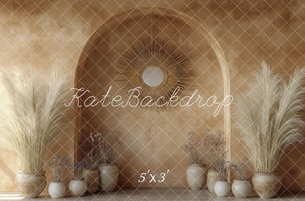 Kate Bohème Miroir Arche Beige Vases Toile de fond conçue par Mini MakeBelieve - Kate Backdrop FR
