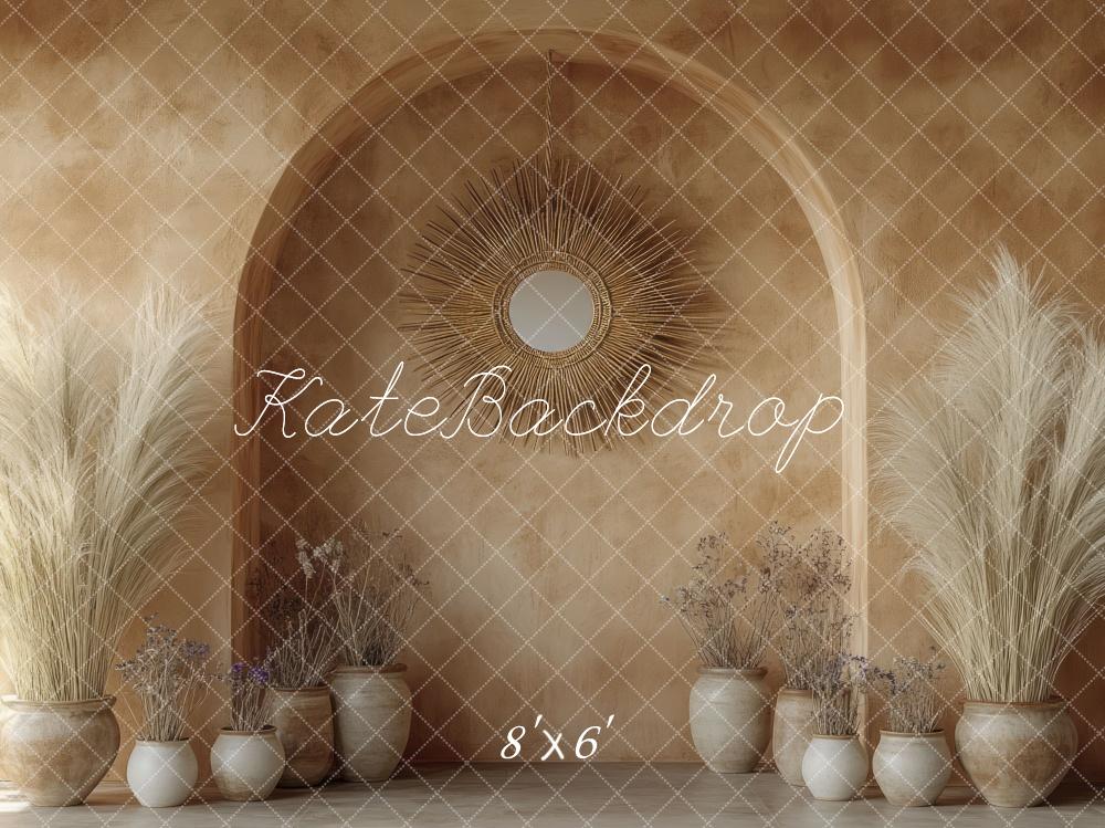 Kate Bohème Miroir Arche Beige Vases Toile de fond conçue par Mini MakeBelieve - Kate Backdrop FR