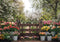 Kate Printemps Jardin Fleurs Clôture Toile de fond conçue par Mini MakeBelieve - Kate Backdrop FR