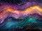 Kate Abstrait Galaxie Lumineux Aquarelle Mur Toile de fond conçue par Mini MakeBelieve - Kate Backdrop FR