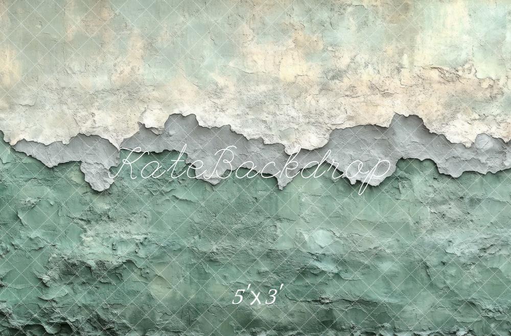 Kate Texture Abstraite Vintage Mur Vert Toile de fond conçue par Mini MakeBelieve - Kate Backdrop FR