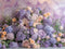 Kate Printemps Fleurs Pastel Violet Toile de fond conçue par Mini MakeBelieve - Kate Backdrop FR