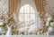 Kate Pâques Lapin Fleurs Fenêtre Blanc Toile de fond conçue par Mini MakeBelieve - Kate Backdrop FR