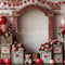 Kate Saint Valentin Ballon Ours en peluche Roses Toile de fond conçue par Mini MakeBelieve - Kate Backdrop FR