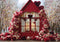 Kate Saint Valentin Serre Roses Rouge Cœur Toile de fond conçue par Mini MakeBelieve - Kate Backdrop FR