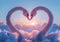 Kate Saint-Valentin Cygne Cœur Soleil Nuage Toile de fond conçue par Mini MakeBelieve - Kate Backdrop FR