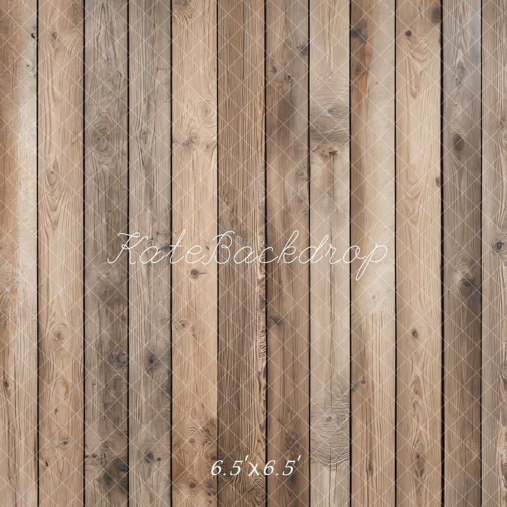Kate Rustique Parquet Bois Brun Sol Toile de fond conçue par Emetselch - Kate Backdrop FR