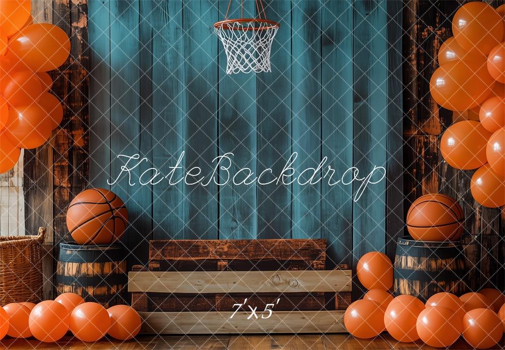 PROMO Kate Terrain de Basket Ballons Cake smash Toile de fond conçue par Patty Robert - Kate Backdrop FR