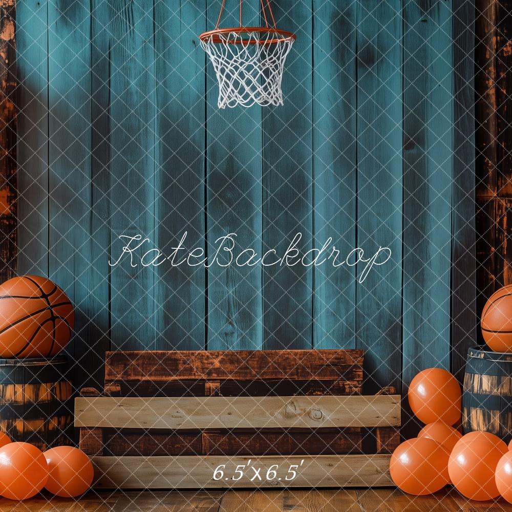 PROMO Kate Terrain de Basket Ballons Cake smash Toile de fond conçue par Patty Robert - Kate Backdrop FR