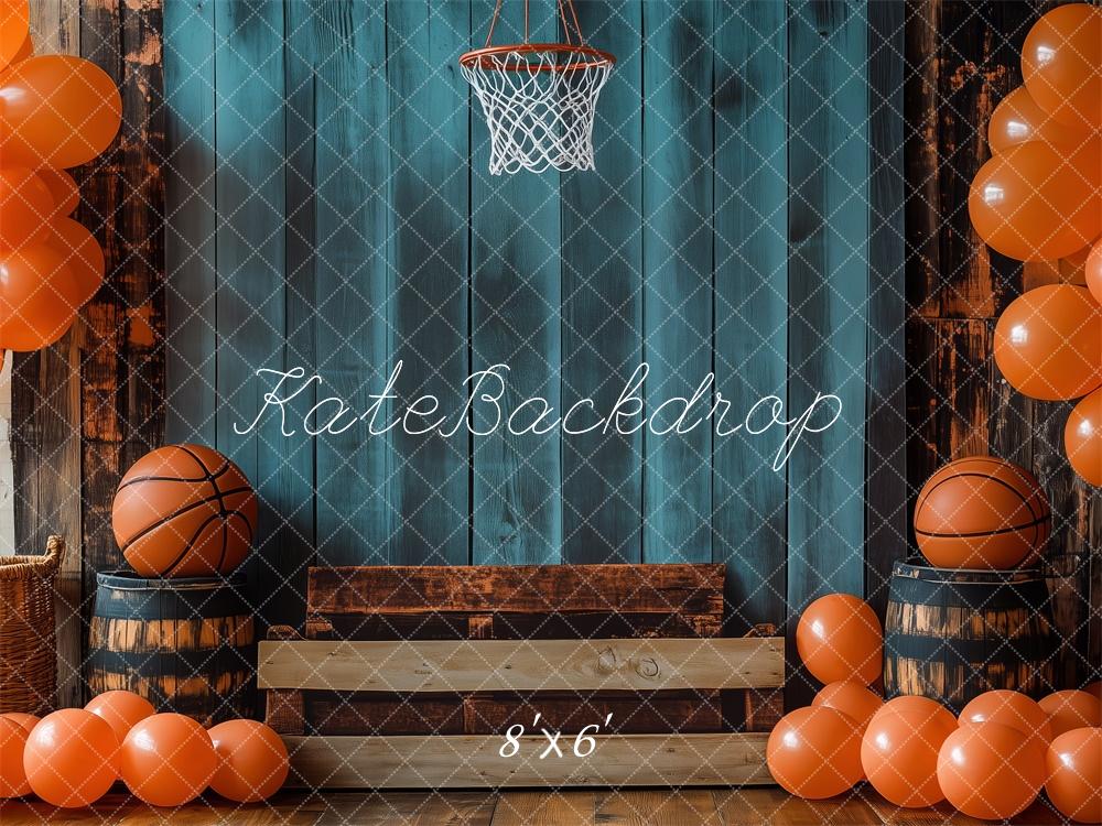 PROMO Kate Terrain de Basket Ballons Cake smash Toile de fond conçue par Patty Robert - Kate Backdrop FR