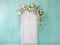 Kate Printemps Fleur Porte Blanc Simple Bleu Toile de fond conçue par Patty Robert - Kate Backdrop FR