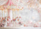 Kate Saint-Valentin Carrousel Rose Fleurs Toile de fond conçue par Patty Roberts - Kate Backdrop FR