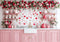PROMO Kate Saint Valentin Cuisine Fleurs Rose Toile de fond conçue par Patty Robert - Kate Backdrop FR