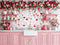 PROMO Kate Saint Valentin Cuisine Fleurs Rose Toile de fond conçue par Patty Robert - Kate Backdrop FR