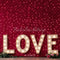 Kate Saint Valentin LOVE Lumières Mur Rouge Toile de fond conçue par Patty Robert - Kate Backdrop FR