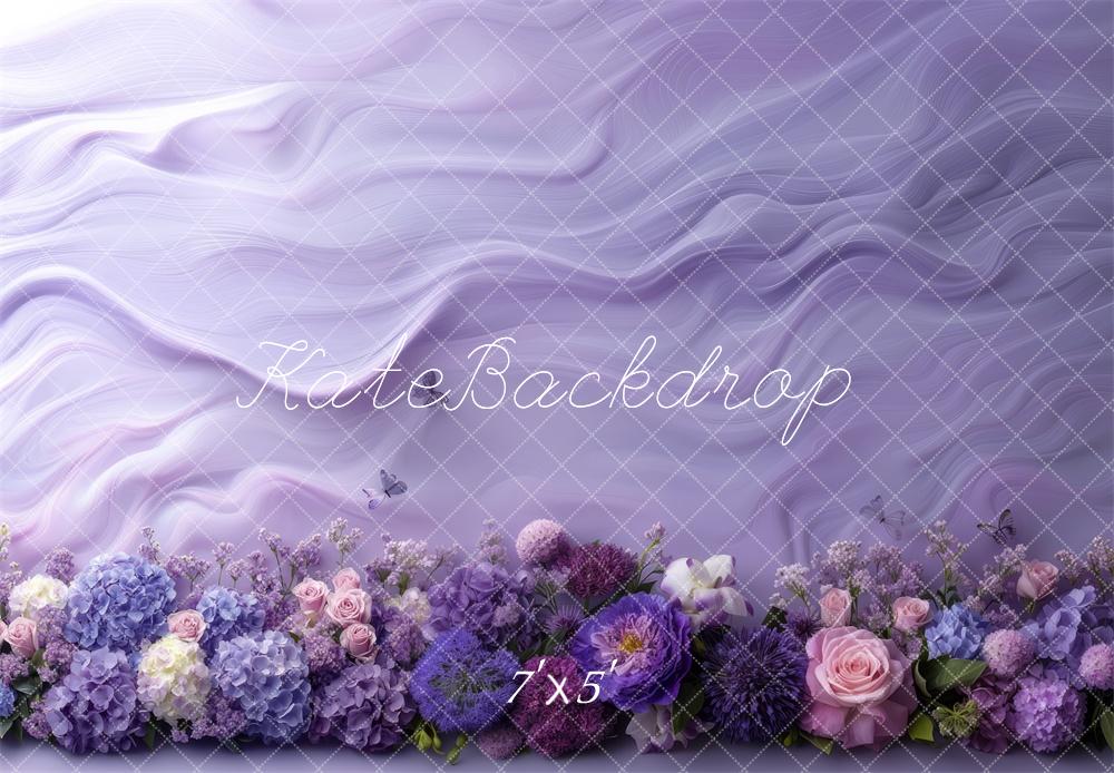 Kate Violet Fleurs Printemps Fête des mères Toile de fond conçue par Mini MakeBelieve - Kate Backdrop FR
