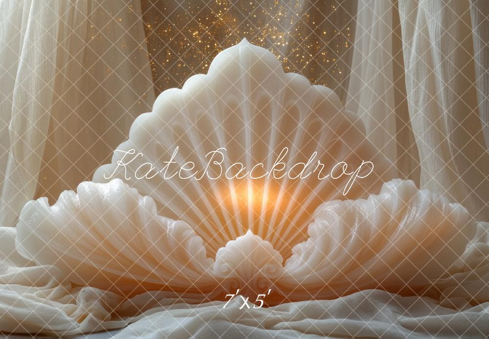 Kate Coquillage Élégant Rideau Lumières Toile de fond conçue par Mini MakeBelieve - Kate Backdrop FR