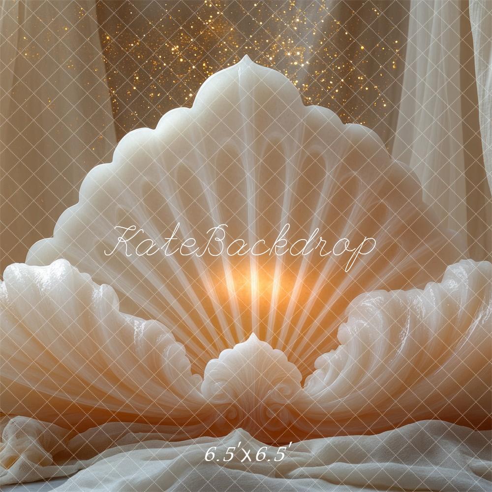 Kate Coquillage Élégant Rideau Lumières Toile de fond conçue par Mini MakeBelieve - Kate Backdrop FR