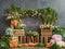 Kate Pâques Fleurs Carottes Légumes Bois Toile de fond conçue par Emetselch - Kate Backdrop FR